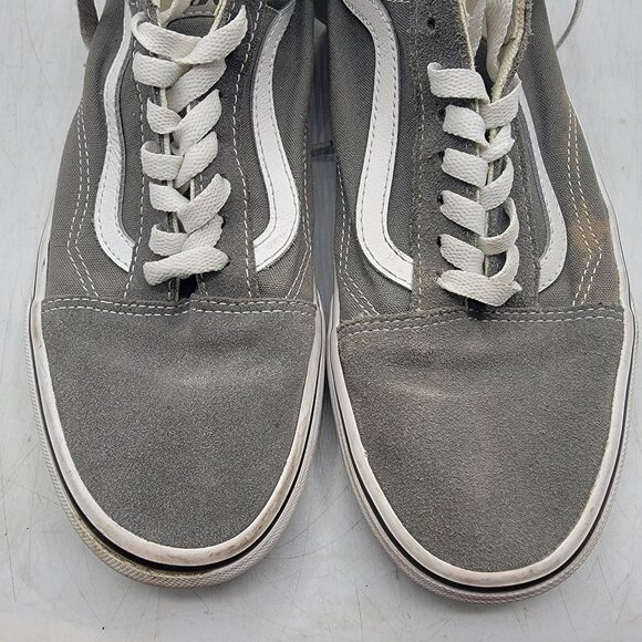Vans Old Skool Mens 9.5 Gray White Sneaker Shoes Skate Casual Walking Outdoors - Picture 10 of 13